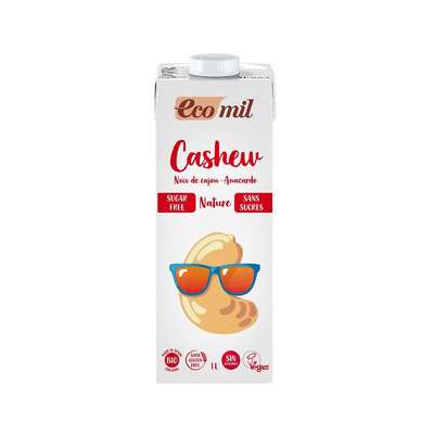 Boisson végétale à la noix de cajou sans sucre BIO, Ecomil (1 L)