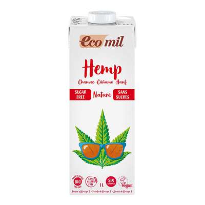 Boisson au chanvre sans sucre BIO, Ecomil (1 L)