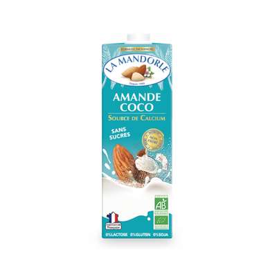 Lait amande coco sans sucre BIO, La Mandorle (1 L)