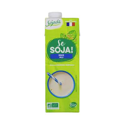Boisson au soja calcium UHT sans arôme BIO, Sojade (1 L)