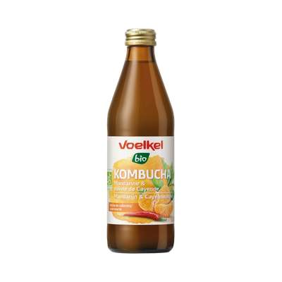 Kombucha mandarine & piment de Cayenne BIO, Voelkel (33 cl)