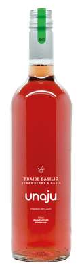 Jus pétillant fraise et basilic BIO, Unaju (75 cl)