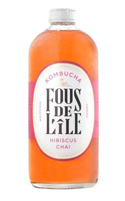 Kombucha Hibiscus Chaï BIO, Fous de l'Ile (1 L)