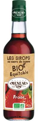 Sirop de fraise au sucre de canne BIO, Maison Meneau (50 cl)