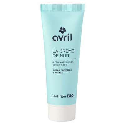 Crème de nuit peaux normales et mixtes certifiée BIO, Avril (50 ml)