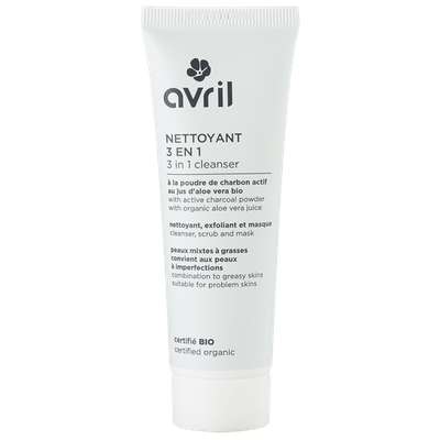 Nettoyant visage 3 en 1 certifié BIO, Avril (50 ml)