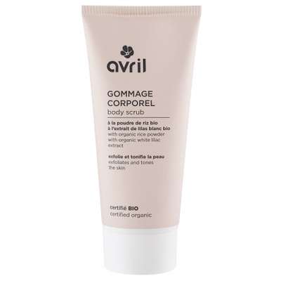 Gommage corporel à la poudre de riz certifié BIO, Avril (200 ml)