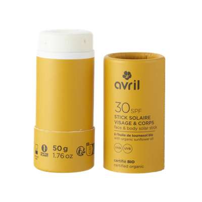 Stick solaire SPF 30 certifié BIO, Avril (200 ml)