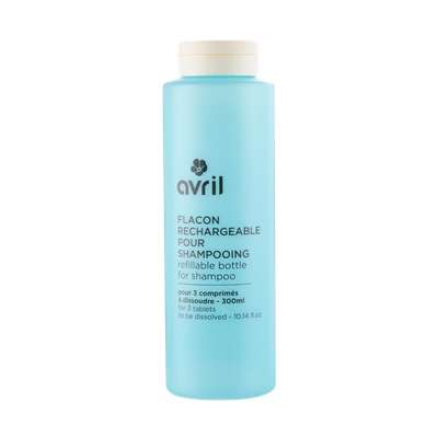 Flacon rechargeable pour shampooing certifiée BIO, Avril (350 ml)