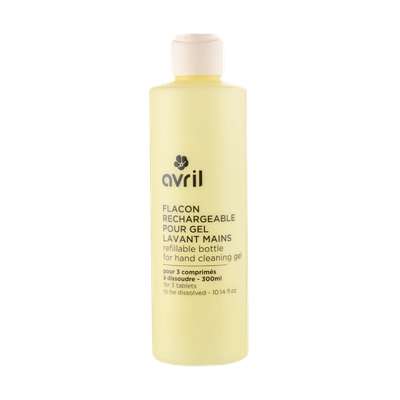 Flacon rechargeable pour gel lavant mains certifiée BIO, Avril (350 ml)