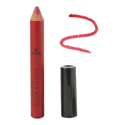 Crayon rouge à lèvres vrai rouge certifié BIO, Avril (2 g)