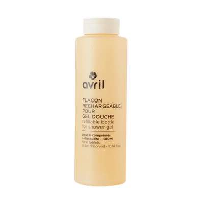 Flacon rechargeable pour gel douche - Orange certifiée BIO, Avril (350 ml)