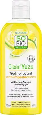 Gel nettoyant anti imperfection Clean Yuzu, So'Bio Etic (200 ml)