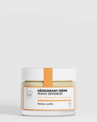 Déodorant crème peau sensible Vanille BIO, Clémence & Vivien (50 g)