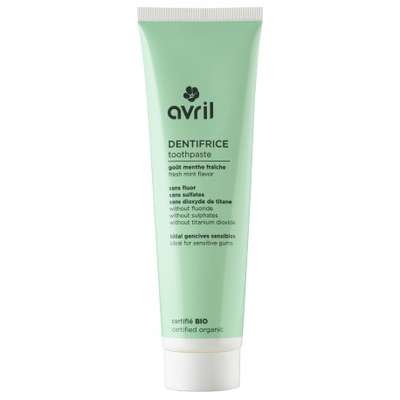 Dentifrice à la menthe sans fluor certifié BIO, Avril (100 ml)