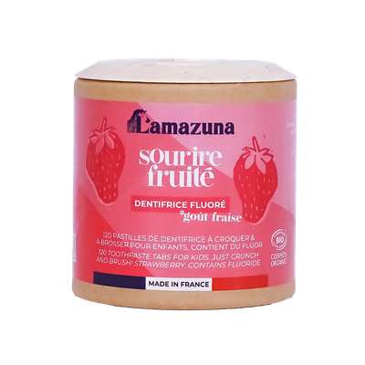 Dentifrice fluoré pour enfants goût fraise - Ultra Fresh, Lamazuna (30 g)