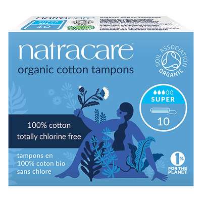 Tampon super sans applicateur BIO, Natracare (x 10)
