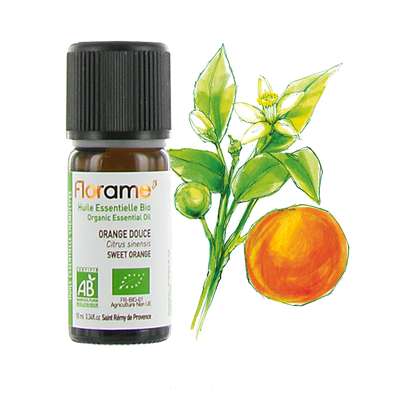 Huile essentielle de zeste d'orange douce BIO, Florame (10 ml)