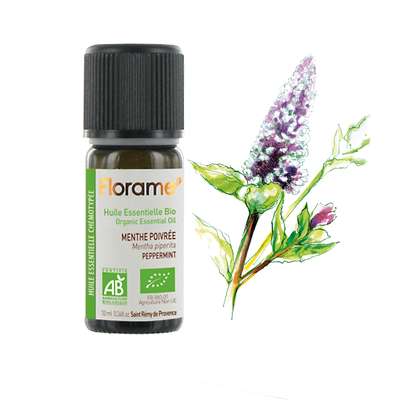 Huile essentielle de menthe poivrée BIO, Florame (10 ml)