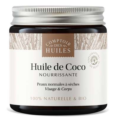 Huile végétale de Coco BIO, Comptoir des Huiles (100 ml)