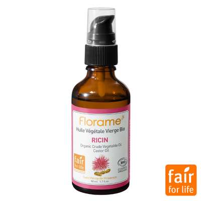 Huile végétale de ricin équitable et BIO, Florame (50 ml)