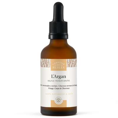 Huile végétale d'Argan BIO, Comptoir des Huiles (50 ml)