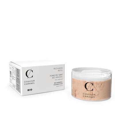 Recharge Fond de teint Bio Minéral N°21 Beige clair, Couleur Caramel (12 g)