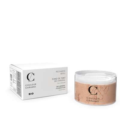Recharge Fond de teint Bio Minéral N°23 Beige abricot, Couleur Caramel (12 g)