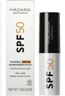 Stick solaire minéral SPF50 BIO, Madara (12 g)