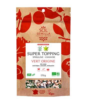 Super Topping - Spiruline et chanvre BIO, Sol Semilla (170 g)