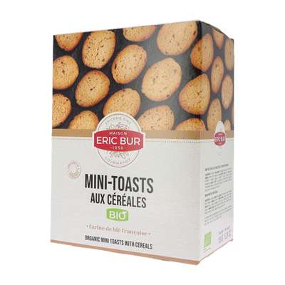 Mini-toasts grillés aux céréales BIO , Eric Bur (150 g)