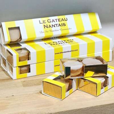 Coffret fourreau bouchées gâteau Nantais , Le Fondant Baulois (6 pièces, 120 g)