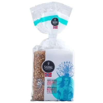 Pain craquant Norvégien - Herbes et sel de mer, Sigdal Bakeri (190 g)