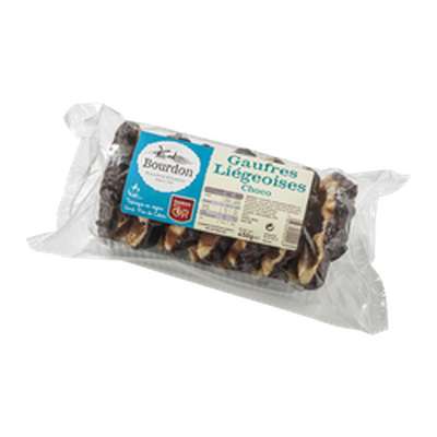 Gaufres liégeoises au chocolat, Biscuiterie Bourdon (x 7, 450 g)