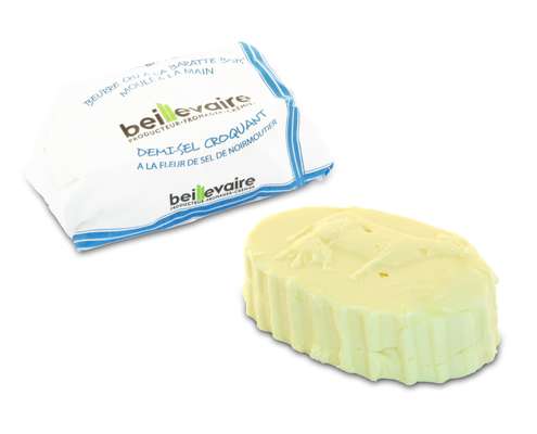 Beurre artisanal cru demi-sel croquant, Beillevaire (125 g)