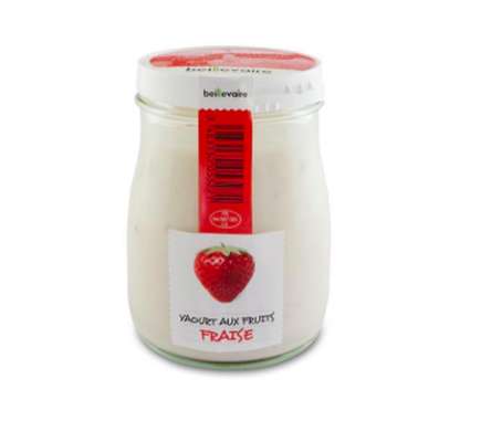 Yaourt à l'ancienne aux fruits fraise, Beillevaire (180 g)