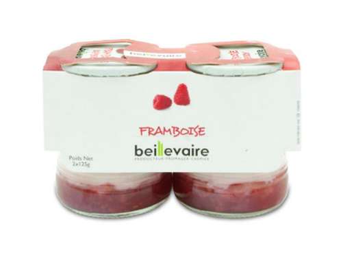 Yaourt aux fruits framboise BIO, Beillevaire (x 2, 250 g)