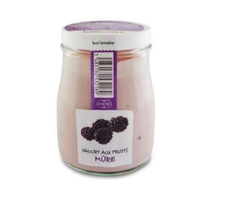 Yaourt à l'ancienne aux fruits mûre, Beillevaire (180 g)
