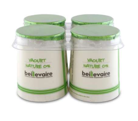 Yaourt nature 0%, Beillevaire (4 x 125 g)