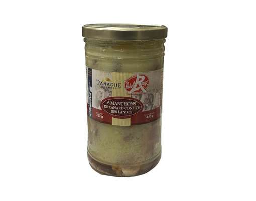 Manchons de canard confits Label Rouge, Panache des Landes (6 manchons, 780 g)