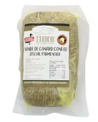 Viande de canard confite - effiloché spécial parmentier, Panache des Landes (500 g)