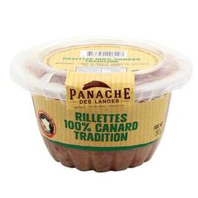 Rillettes 100% canard tradition, Panache des Landes (130 g)