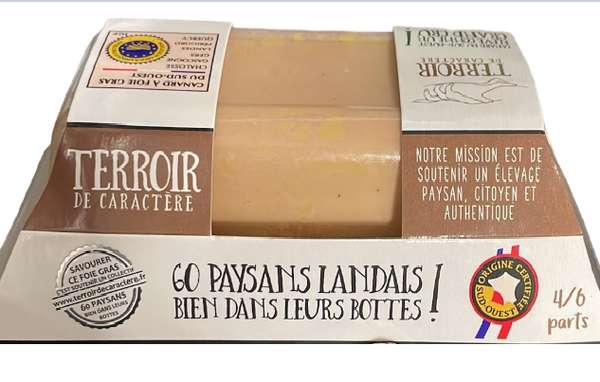 Foie gras mi-cuit de canard en bloc sans morceaux IGP Sud-Ouest, Panache des landes (250 g)
