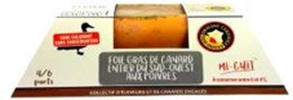 Foie gras de canard mi-cuit au poivre IGP, Panache des Landes (250 g)