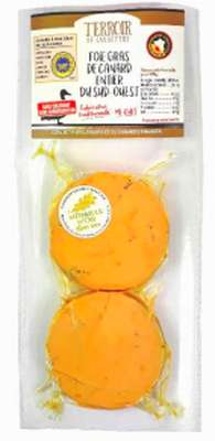 Duo foie gras de canard entier mi-cuit IGP, Panache des Landes (2 tranches de 35 g)