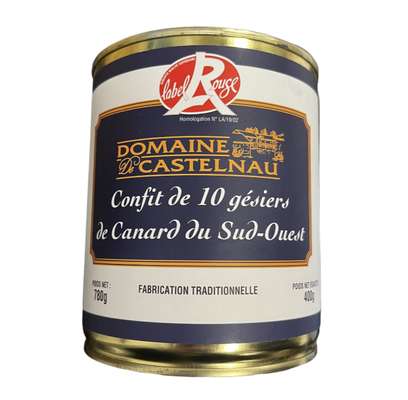 Gésiers confits Label Rouge, Panache des Landes (x 10, 780 g)