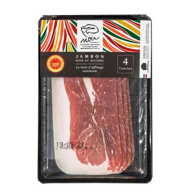 Jambon Noir de Bigorre extra fin AOP, Padouen (4 tranches, 80 g)