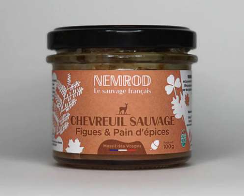 Terrine de chevreuil sauvage aux figues et pain d'épices, Nemrod (100 g)