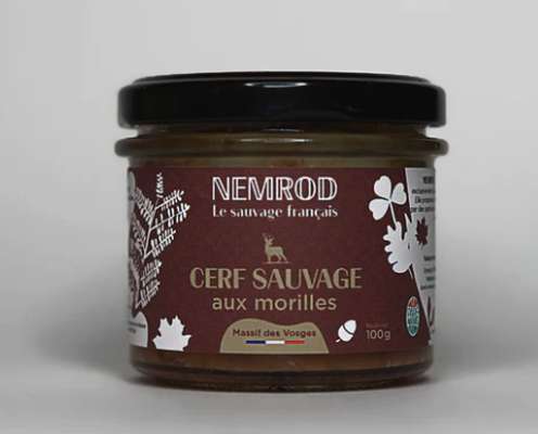 Terrine de cerf sauvage aux morilles, Nemrod (100 g)