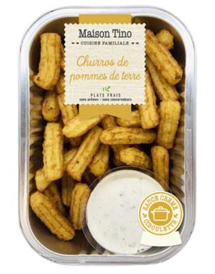 Churros de pomme de terre et sauce ciboulette, Maison Tino (420 g)
